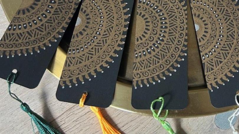Mandala pattern bookmarks