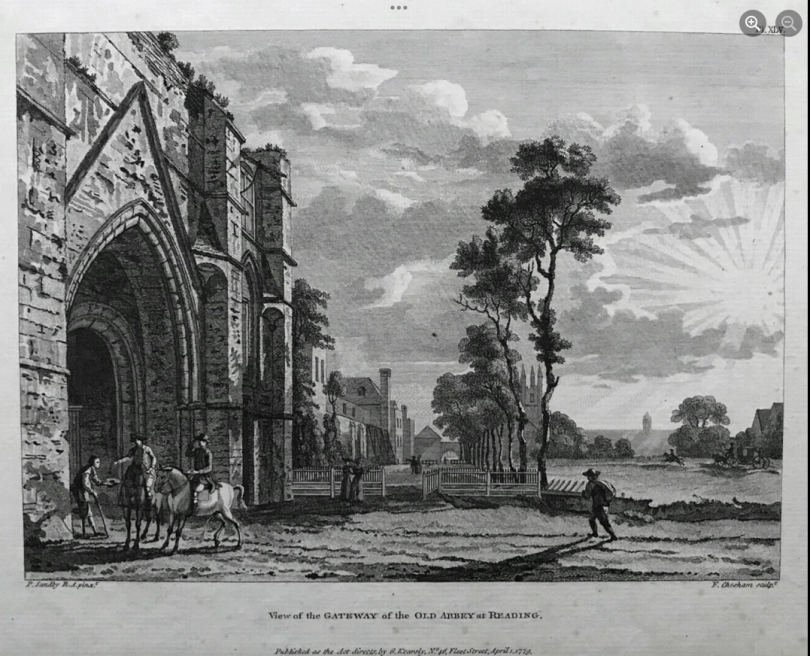 Begging outside the Abbey Gateway 1779