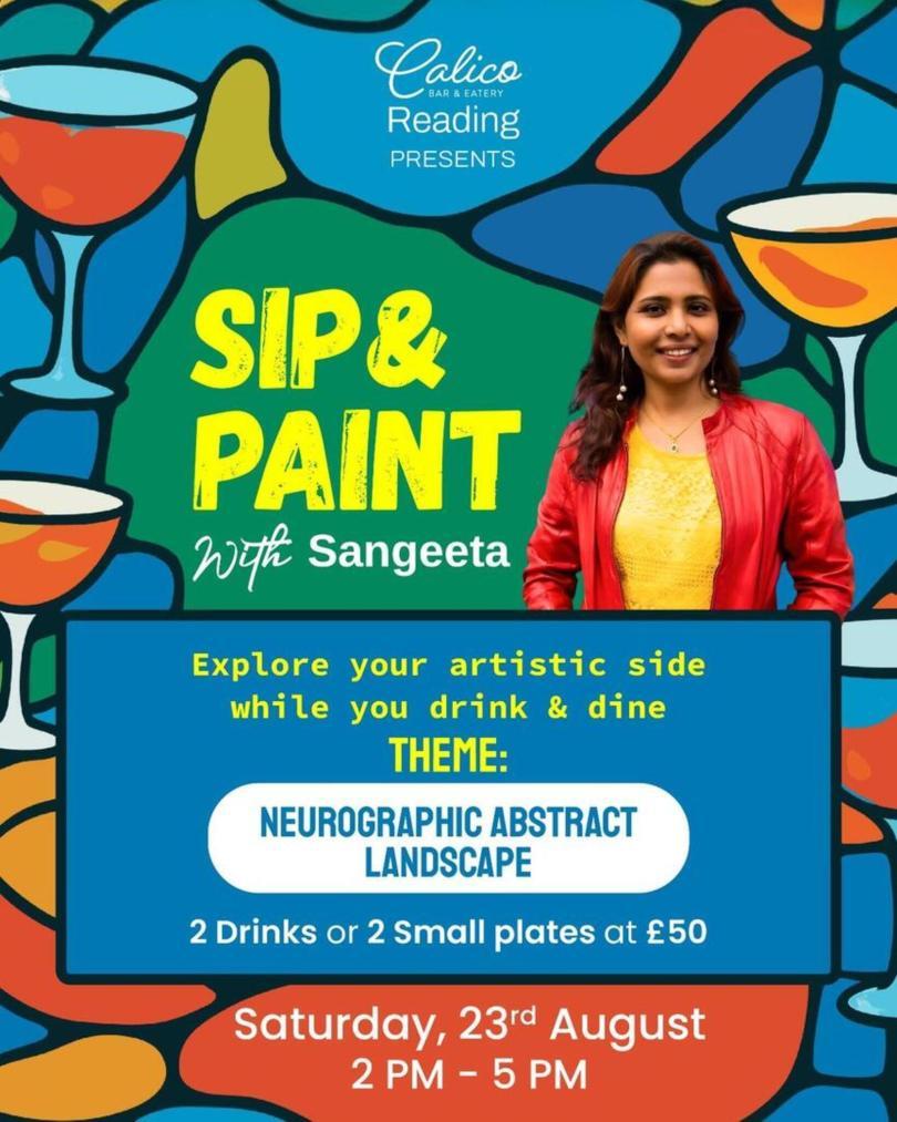 🧠 Theme: NeNeurographic Abstract Landscape 🥂 £50 – Includes 2 drinks + 2 small plates