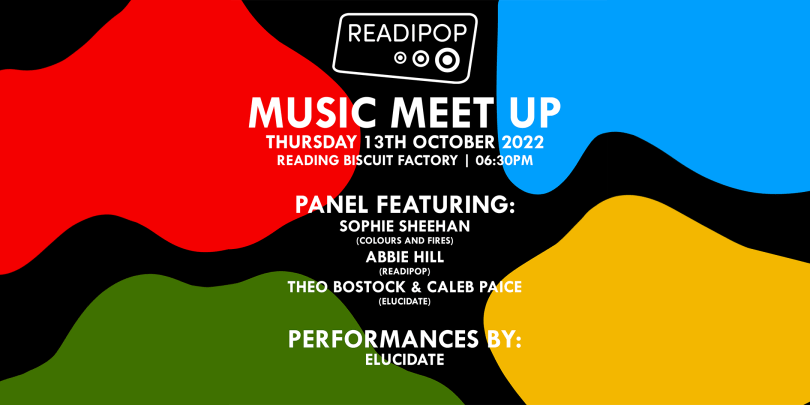 Readipop's Music Meet-Up Listing, colourful image