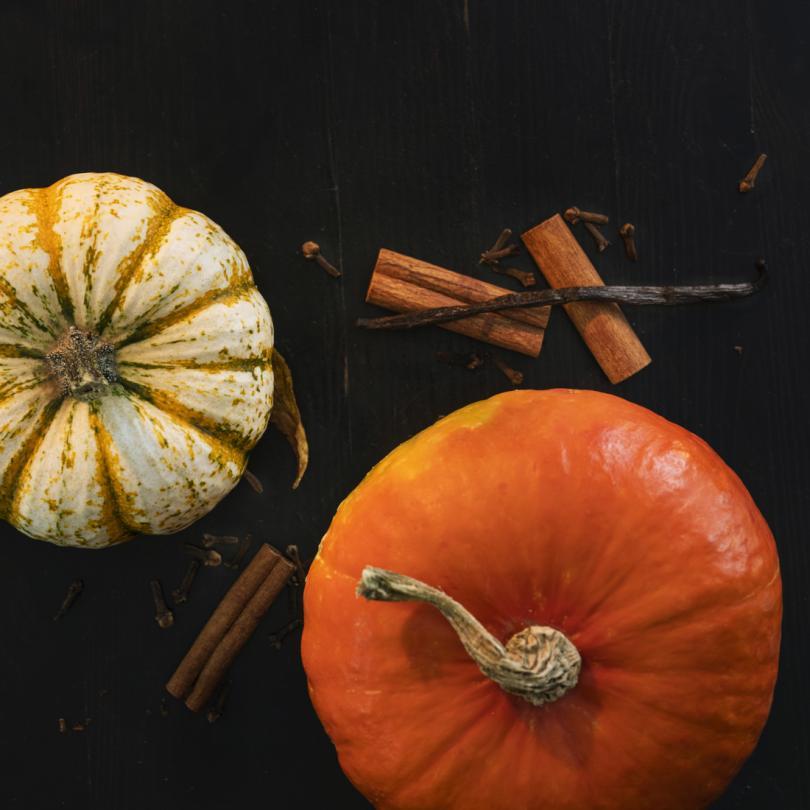 Table of assorted mini pumpkins 