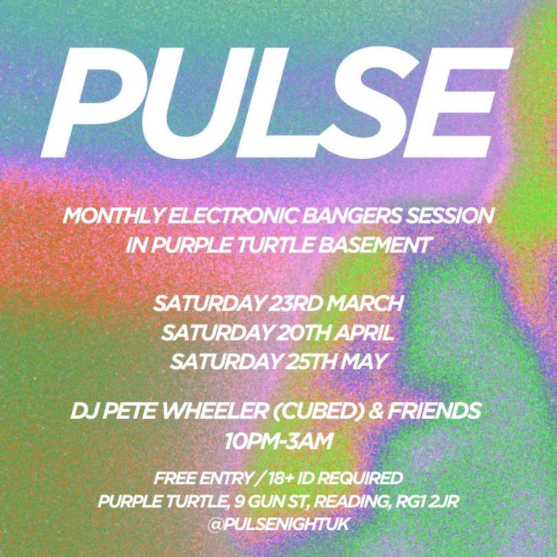PULSE...  A New Night @ The Turtle with Pete Wheeler  Monthly Electronic Bangers in The Turtle Basement