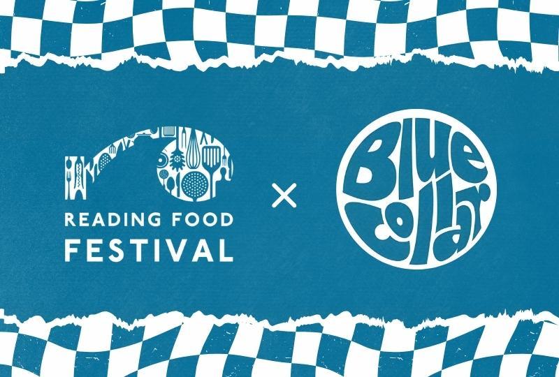 Reading Food Festival logo and Blue Collar Food logo