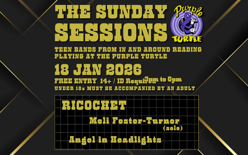 The Sunday Sessions Up and Coming Teen bands from in and around the Reading Area @ricochet431  @music_with_meli  @angelinheadlightsband 3pm - 6pm FREE ENTRY //14+ U18s MUST BE ACCOMPANIED BY AN ADULT