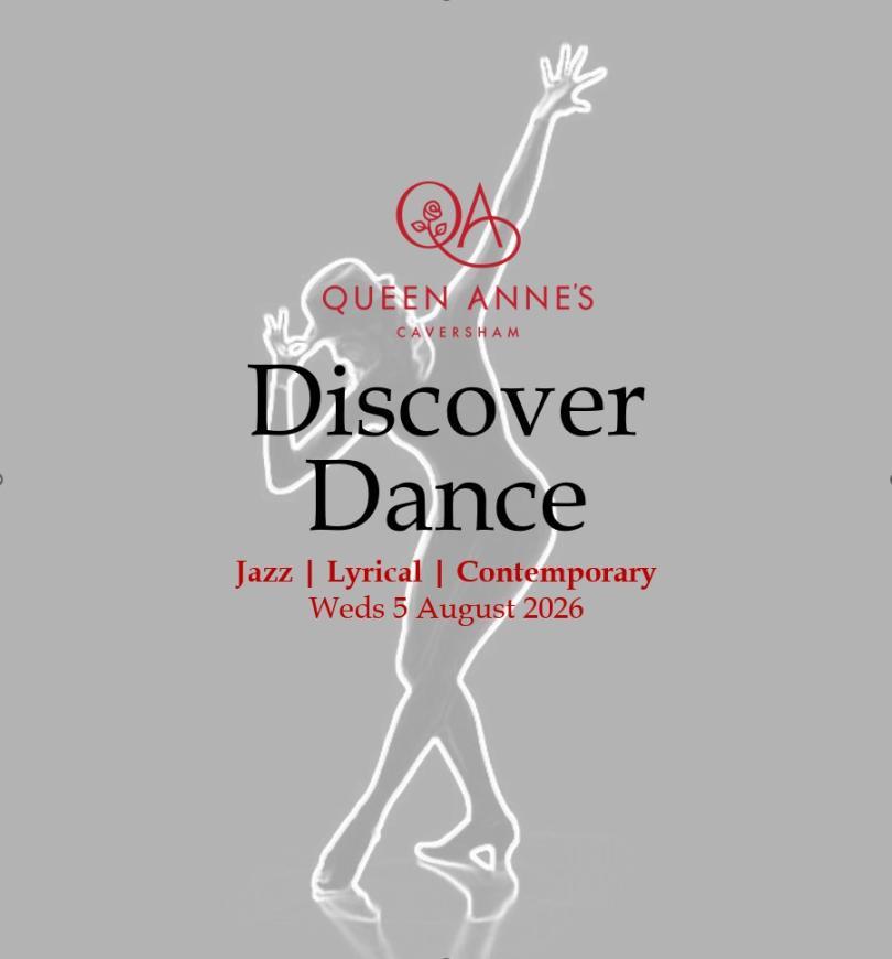 An image of a girl striking a pose whilst dancing overlaid with the headline 'Discover Dance'