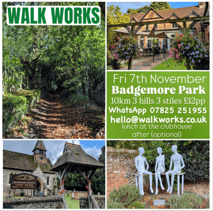 Guided 10km walk from Badgemore Park, Henley