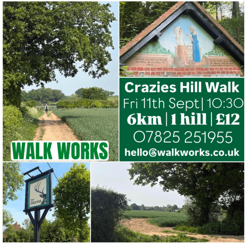 Walk Works Friday 11th September Crazies Hill 6km
