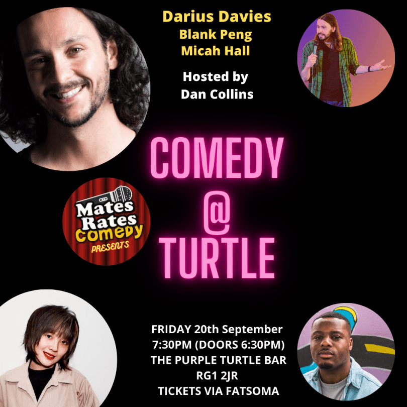 Comedy at Turtle with Headliner ﻿Darius Davies