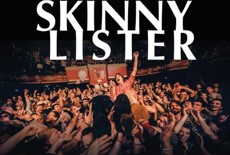 Poster for Skinny Lister featuring crowdsurfing