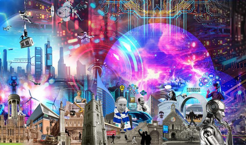 Tech town collage