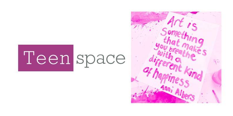 magenta art quote poster