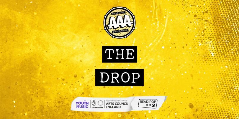 Yellow background, Readipop logo and text reading "The Drop"