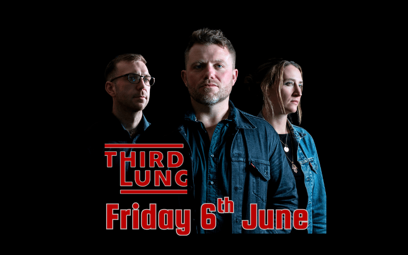 FRIDAY 6th June - FREE ENTRY  Third Lung have a big sound and even bigger ambitions - Indie rock steeped in the stadium sound of U2, Coldplay, Queen, Muse, Springsteen and Foo Fighters.” hi-fi +  Reading based indie rock band THIRD LUNG, have been snowballing a UK following on the live circuit. Signed to the iconic Marquee Records, the band continues to release anthemic, heartfelt and infectious music.  “Stadium ready alt. rock anthems bringing to mind classic U2, Pixies and Bruce Springsteen. Frontman Tom 