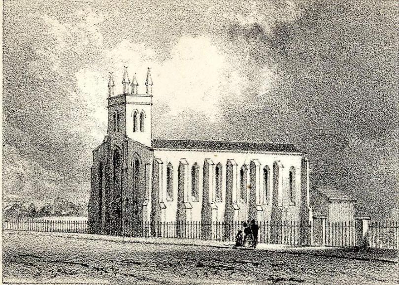 Illustration of church in Victoria Park area