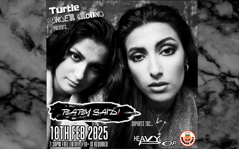 Portsmouth-based Baby Said, an exciting new rock outfit fronted by Italian/Punjabi teenage sisters Veronica and Jess Pal, hit the music scene with their first official releasesin 2023. However, the sisters’ musical journey has been a long time in the making, with Veronica picking up the acoustic guitar at six, inspired by church musicians and Jess starting on the guitar at four before transitioning to bass after witnessing Måneskin’s electrifying performance at Sanremo in 2021.  This formative experience no