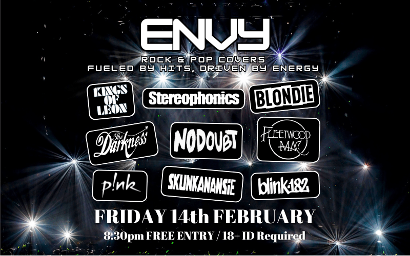 ENVY Rock and Pop Covers FREE ENTRY / 18+ ID Required