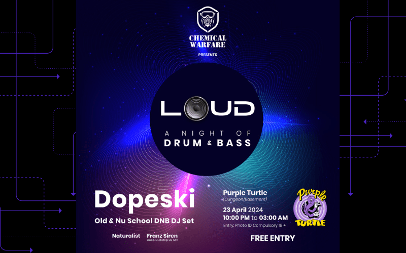 CHEMICAL WARFARE Presents...  "LOUD" Drum and Bass  - Dopeski  - Naturalist  - Franz Siren  Monthly in the Purple Turtle Basement