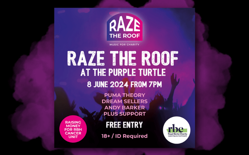 RAZE THE ROOF - Music For Charity  Raising money for The RBH Cancer Unit  Live Music From;      Puma Theory     Dream Sellers     Andy Barker     and more...  7pm Onwards - FREE ENTRY / 18+ ID Required  Goto the website for more information: www,razetheroof.com