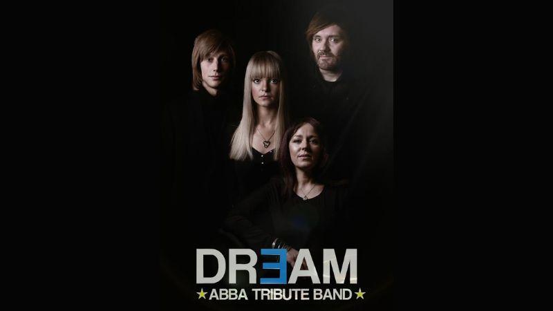 The image shows a photo of ABBA Dream, an ABBA tribute band.