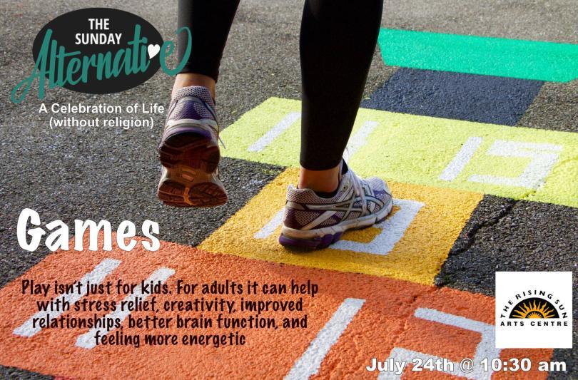 Man playing a hopping game