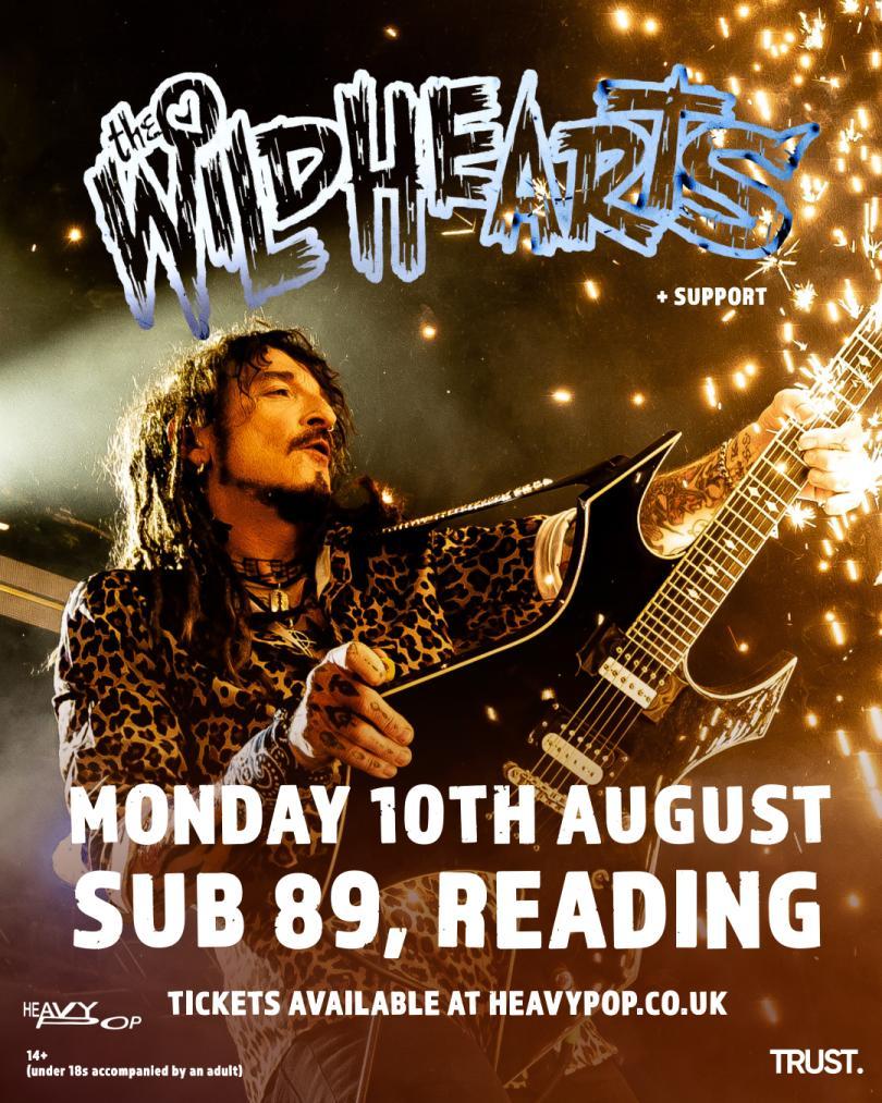 The wildhearts sub89 in Reading poster. Mon 10th Aug