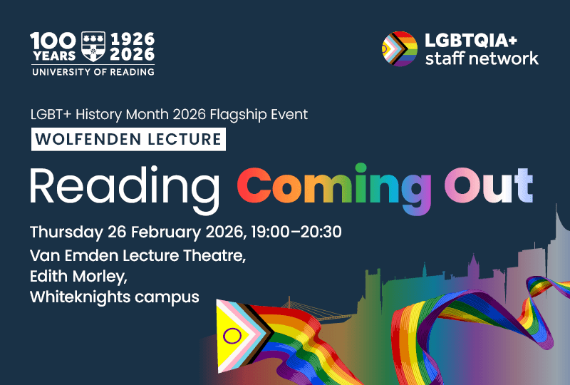 Poster for Wolfenden Lecture: Reading Coming Out with Martin Kaufman
