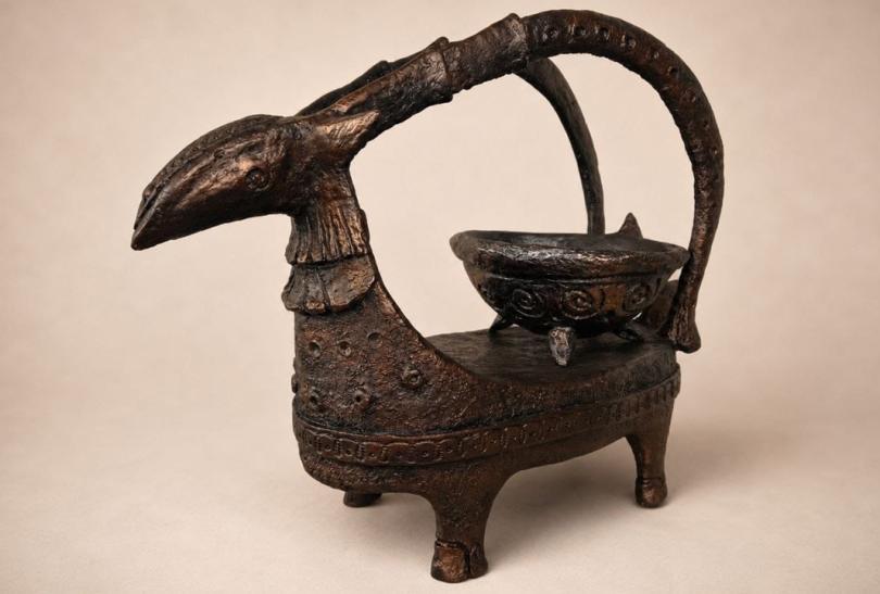 Sculpture of a horse-like bowl