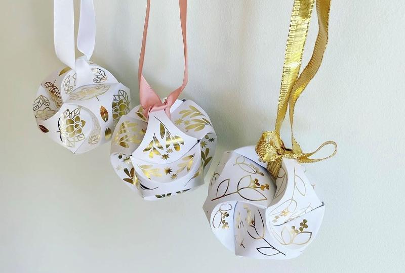 handmade paper baubles
