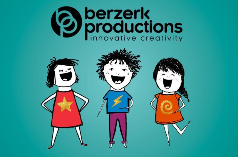 The Berzerk logo is displayed above a cartoon of 3 children smiling