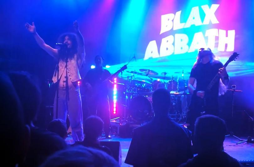 Blax Abbath on stage