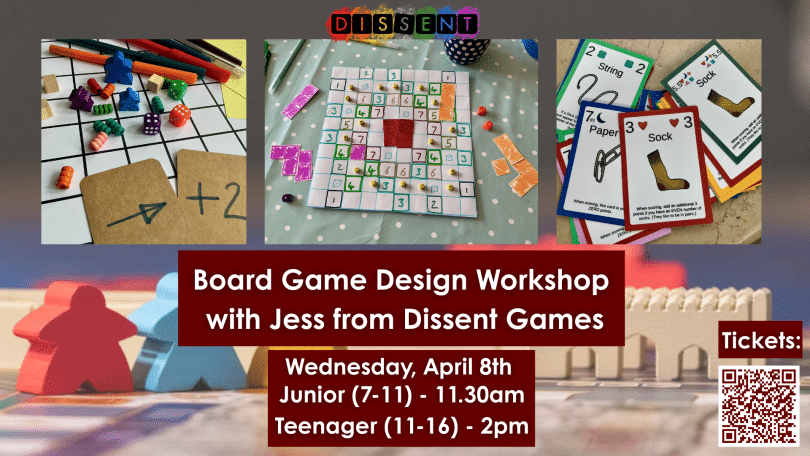 board game design workshops with jess from dissent games