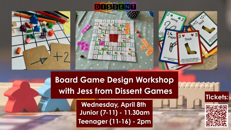 board game design workshops with jess from dissent games