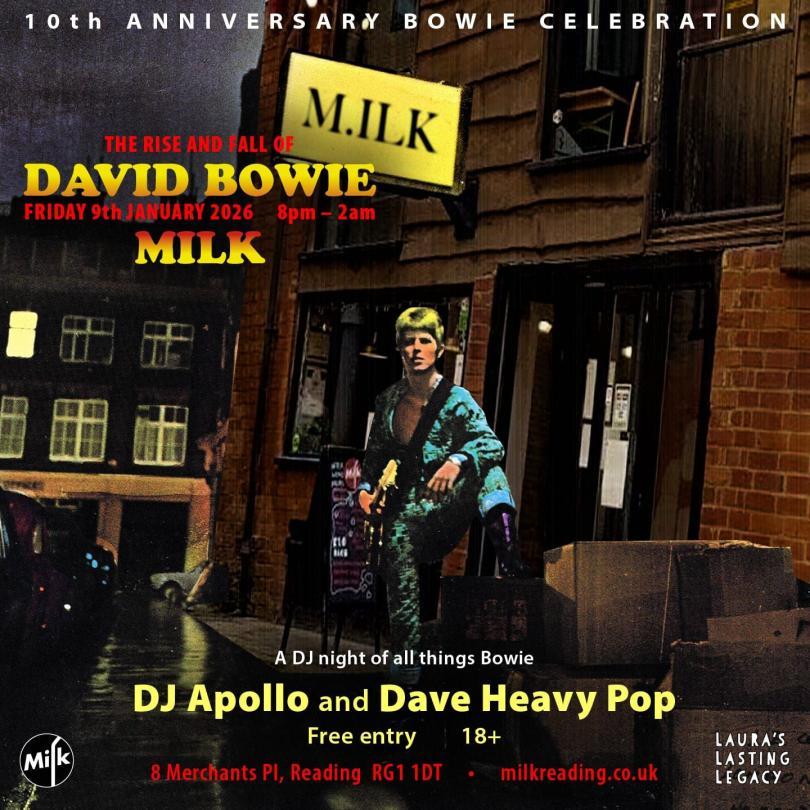Milk DJ Bowie evening poster