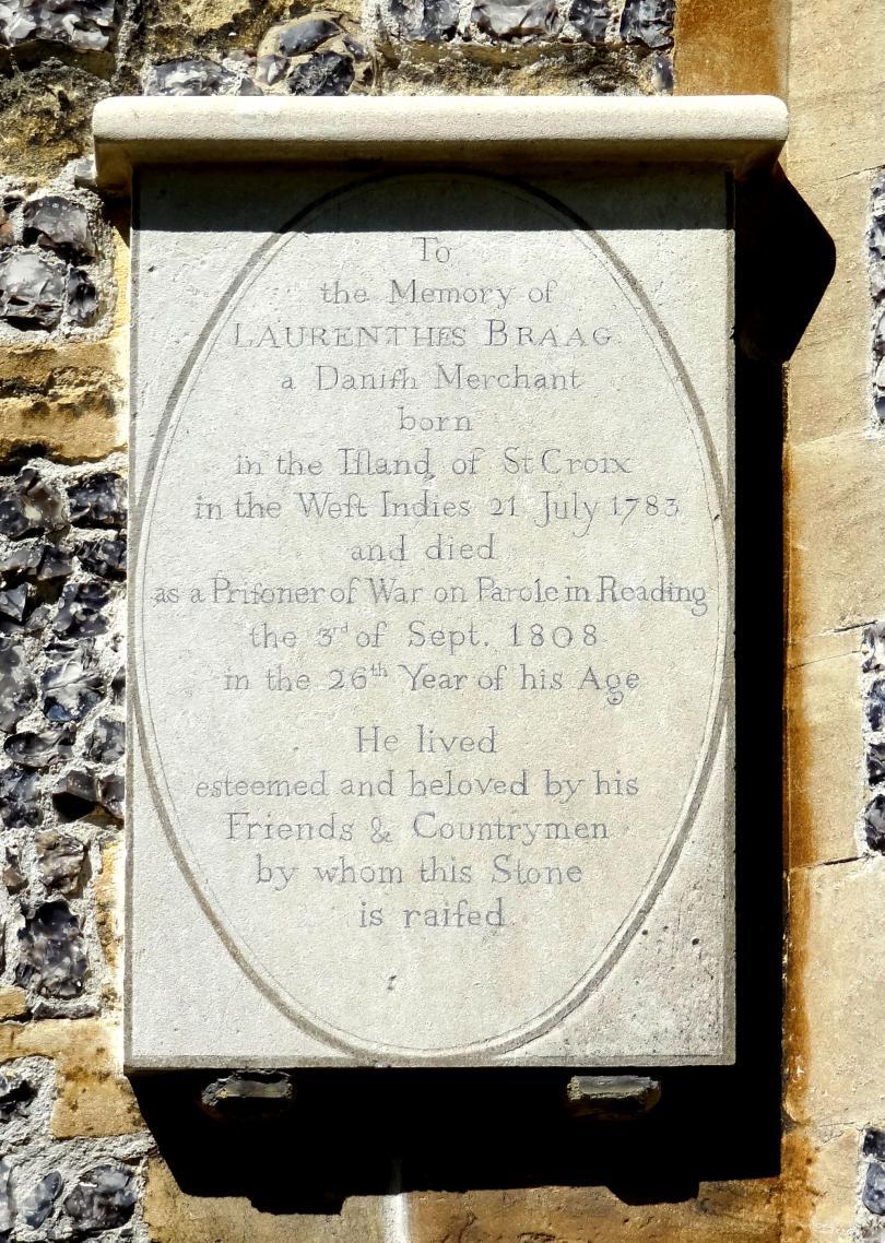 memorial stone to Danish sailor in Reading