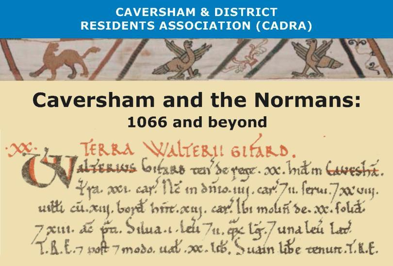 Poster with bit of the Bayeux tapestry and some old writing