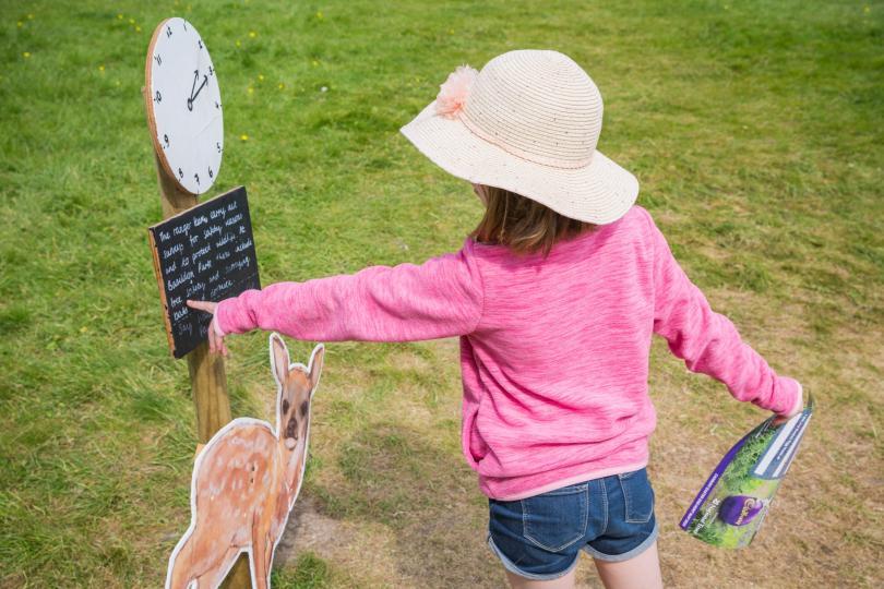 Young child on a trail at Basildon Park