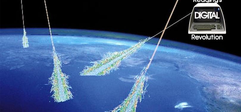 Cosmic rays bombarding the Earth