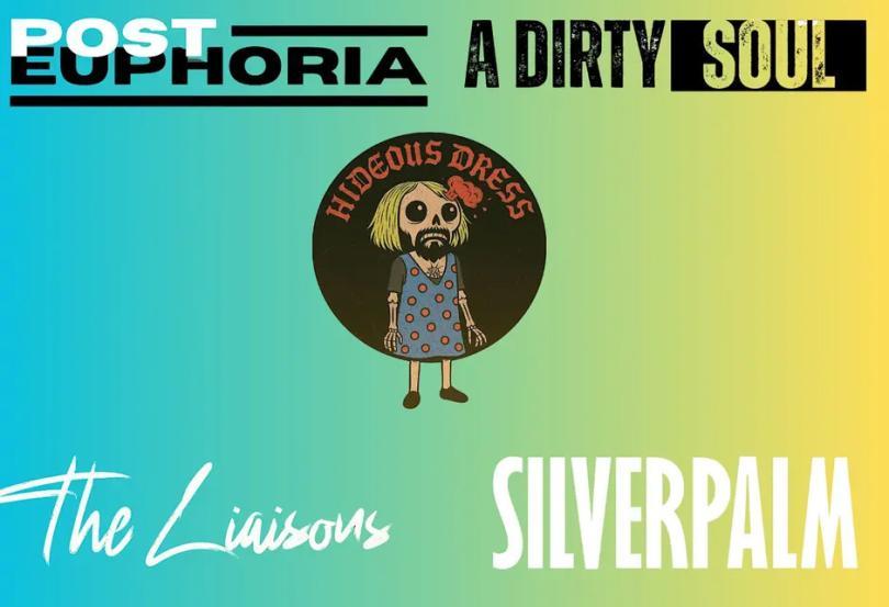 logos for the bands performing