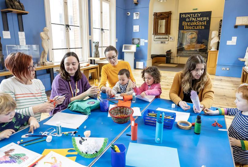 crafting at Reading Museum