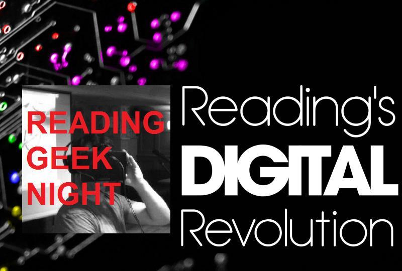 Reading’s Digital Revolution and Reading Geek Night logos
