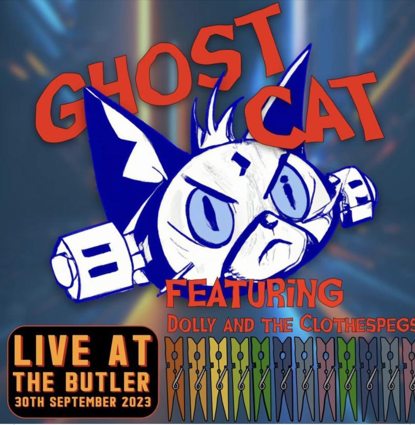 Ghost Cat w/Dolly & The ClothesPegs