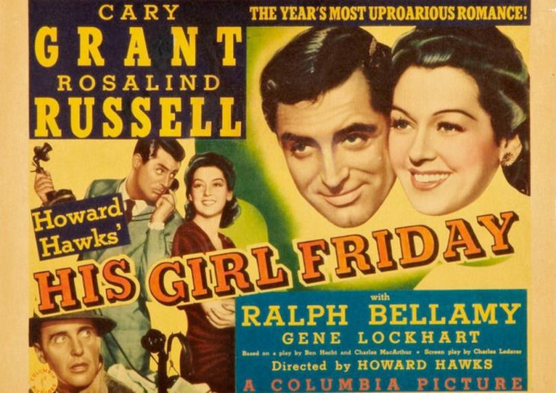 UK Quad poster for His Girl Friday