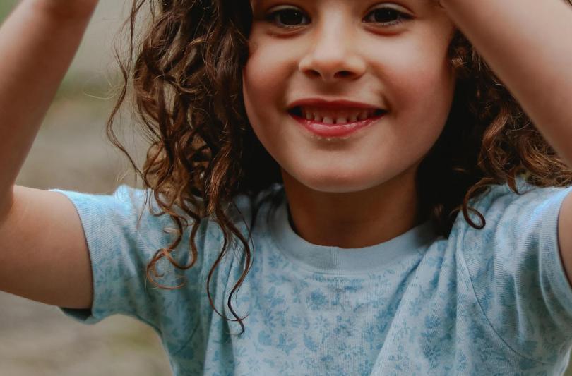 close up of a young girl