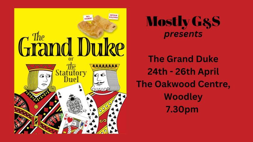 Poster for The Grand Duke featuring two duke figures drawn like kings on playing cards