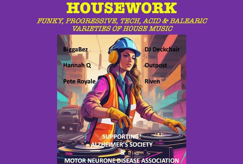 Housework Charity Club Night poster
