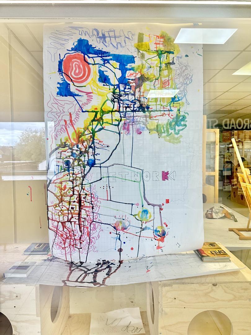 collaborative art piece from young creatives. 