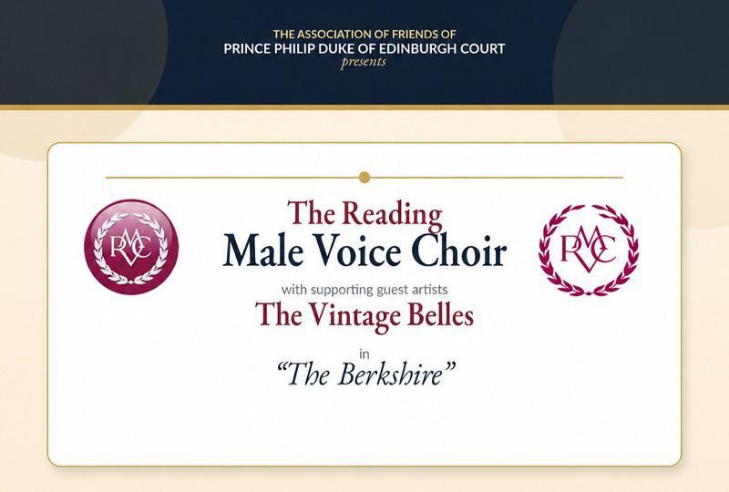 Poster advertising Reading Male Voice Choir & The Vintage Belles