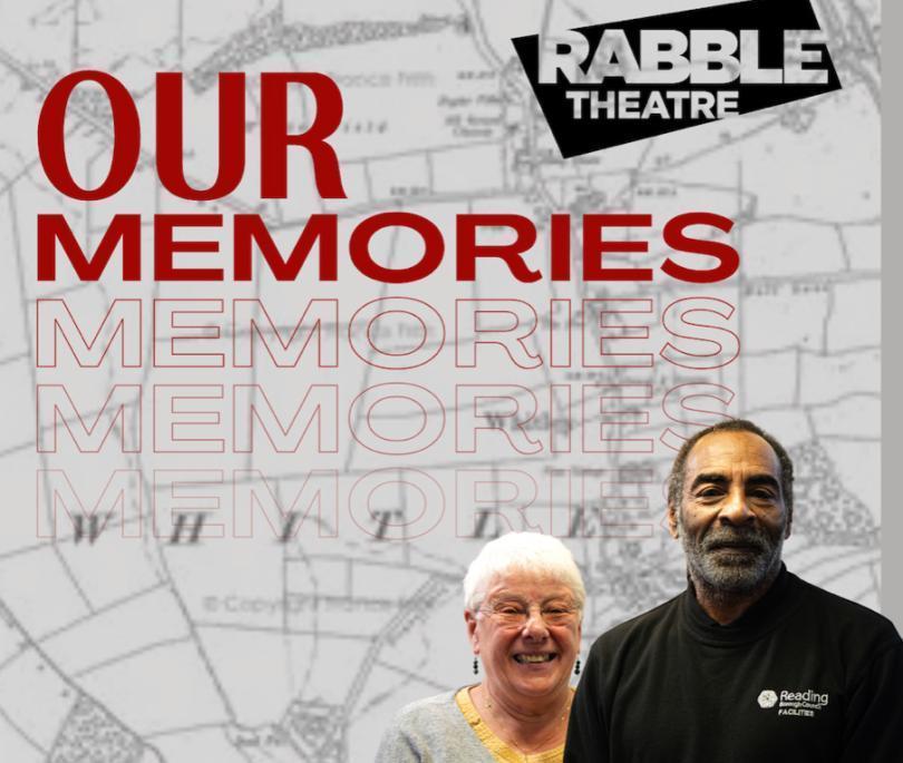Map of Whitley, Reading with Our Memories overlayed with images of Whitley residents