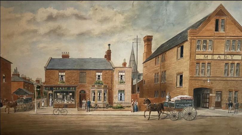 Illustration of Horse and Cart with  Georgian Mill
