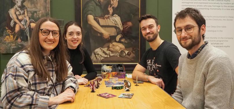 young people playing board games at Reading museum
